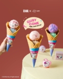 Quby Cone Mania: 4 Adorable Stickers Await at Baskin Robbins!