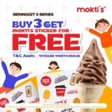 Buy 3 Cones, Get 1 Free Sticker: Indulge in Mokti’s Exquisite Seringgit 9 Series Milk Chocolate Ice Cream