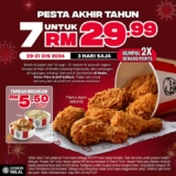 KFC’s 2024 Year-End Ayam Goreng Bonanza! 7pc for RM29.99!