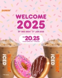 Dunkin’ Malaysia’s 2025 New Year Treat: 2 Large Iced Coffees & 2 Donuts for RM20.25!’