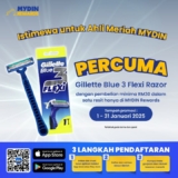 MYDIN Rewards: Gillette Blue 3 Flexi Razor Free with RM30 Purchase