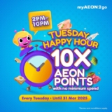 AEON Tuesday Happy Hour: 10x Points on Festive Finds – January 2025 (And Beyond)