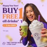 Coffee Bean & Tea Leaf Sip into the New Year with a Buy-One-Get-One Free Small Handcrafted Drink Deal!