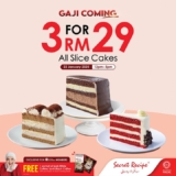 Secret Recipe’s “Gaji Coming Deal” – Enjoy 3 Slice Cakes for Only RM29!