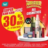 January 2025 Beauty Bonanza: 30% Off All Cosmetics at Watsons Malaysia!