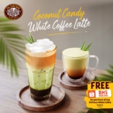 Coconut Candy White Coffee Latte: Indulge in a Sweet Treat & Get RM5 Shopee Voucher!