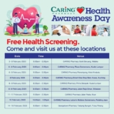 Free Health Checks in February 2025: Caring Health Awareness Day by Caring Pharmacy