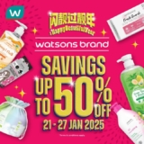 Watsons Malaysia: Up to 50% Off on Watsons Own Brand Personal Care Products! (Limited-Time Offer)