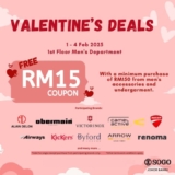 Valentine’s Deals 2025: Save Big on Men’s Accessories & Undergarments at SOGO Johor Bahru!