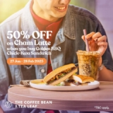 Coffee Lovers Unite! 50% Off Cham Latte/Ice Blended® & Golden BBQ Chick-Kwa Sandwich