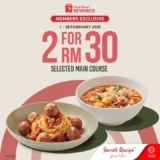 February 2024 Delight: Get 2 Main Courses for RM30 at Secret Recipe – Exclusive SR Rewards Offer!