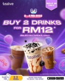 Tealive’s Buy 2 for RM12 Deal: Enjoy Your Favorite Drinks at Unbeatable Prices!