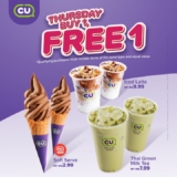 Double the Delight: Buy 1 Get 1 Free on Soft Serve, Iced Lattes, and Thai Green Milk Tea at CU Malaysia (Limited Time Offer!)