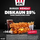 Beat the Monday Blues with 25% OFF Zinger Double Down Combo at KFC – Limited Time Offer!