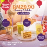 Celebrate Reunions with the Reunion Family Bundle at Coffee Bean: 3 Drinks for RM29.90 – Feb 2024 Promo