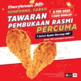 Get a Free Ayam Goreng MB® on Opening Day at MB Semporna, Sabah – Limited to 100 Customers!