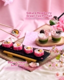 Indulge in Sakura Delights: Sweet Sushi Rolls and Raspberry Green Tea Parfait at FamilyMart