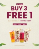 Buy 3 Get 1 Free at BEUTEA Every Wednesday – Limited Time Offer!