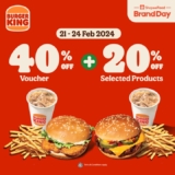 Enjoy 40% OFF at Burger King’s New ShopeeFood BrandDay Deals – Limited Time Offer!