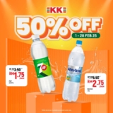 Get Refreshed with 7UP & Revive at 50% OFF – February 2025 Promotion at KK SUPER MART!