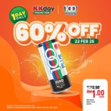 Unmissable 60% OFF Deal on 100 Plus Zero Sugar for KK Day on February 22, 2025!