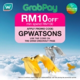 Grab RM10 OFF with GrabPay at Watsons Malaysia – Limited Time Offer!