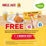 Uncle Jack’s Giving Away Free Meal Vouchers at Giant Seri Kembangan! (March 2025)