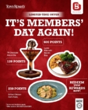 Tony Roma’s Member’s Day: Redeem Points for Delicious Dishes!