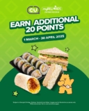 Raya Rewards: Score Bonus Points at CU Malaysia on Sandwiches, Gimbap, & More! (March-April 2025)