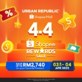 Urban Republic Shopee 4.4 Sale: Up to RM2,740 OFF! – April 2025
