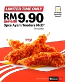 McDonald’s Spicy & Crispy Deal: Get 3 Ayam Tenders McD for RM9.90!