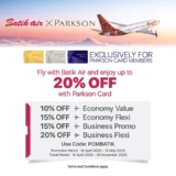 Soar High with Batik Air Malaysia: Exclusive 20% Off for Parkson Card Members!