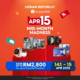 Urban Republic Shopee 15.4 Mid-Month Madness: Save Up to RM2,800 in April 2025!