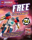 Exciting LEGO NINJAGO Promotion: Free Mini Ninja Combo Mech with RM179 Spend!