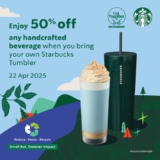 Starbucks Malaysia Earth Day 2025 Deal: 50% Off Handcrafted Beverages with Your Tumbler!