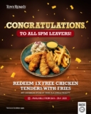 Enjoy Free Chicken Tenders at Tony Roma’s: Limited Time Offer for SPM Leavers!