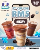 Get Your 2nd Drink for Only RM5 at Tealive from May 5-7, 2025!