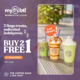 Coffee Bean & Tea Leaf Indulge in the Ultimate Trio: Buy 2, Get 1 FREE on Festive Favorites!