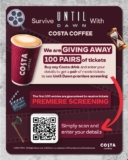 Secure Your Exclusive Invitation to the Until Dawn Midnight Movie Premiere with Costa Coffee – Limited Time Offer!