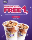 Sip into Happiness with BUY 1 Free Iced Latte Offer at CU Stores!