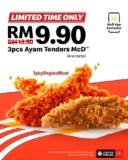 McDonald’s Enjoy Irresistible Ayam Tenders for RM9.90 – Limited Time Offer!