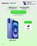 Machines Unlock the Future: Limited-Time iPhone 16 Deal with Maxis!