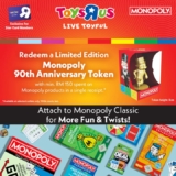 Toys’R’Us Celebrate Monopoly’s 90th Anniversary with Exclusive Token Promotion – Limited Time Offer!