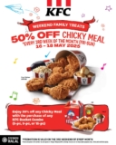 Enjoy 50% Off on Chicky Meals This May with KFC’s Special Weekend Offer!