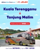 Promotional Deal Alert: Exciting Bus Travel from Kuala Terengganu to Tanjung Malim – Up to 15% OFF in June