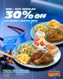 Enjoy a Delicious Deal: Get 30% Off at Kenny Rogers ROASTERS This School Holiday Season!