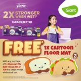 Catch the Exciting Promo: Get a Free Cartoon Floor Mat with Kleenex 3-Ply Bath Tissue!