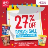 Enjoy 27% Off Wall’s Ice Cream Tubs This July at AEON – Limited Time Deal!