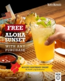 Enjoy a Free Aloha Sunset Drink at Tony Roma’s This August – Perfect for Birthdays and Celebrations!