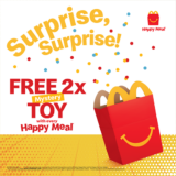 McDonald’s Offers Two Free Mystery Toys with Happy Meals Starting from 4 January 2024